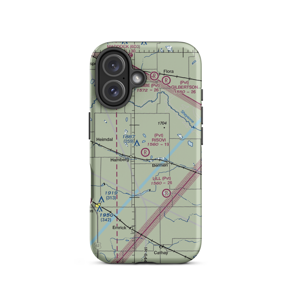 Risovi Ranch Strip (3NA6) VFR Sectional  Tough iPhone Case iPhone 16 model shown
