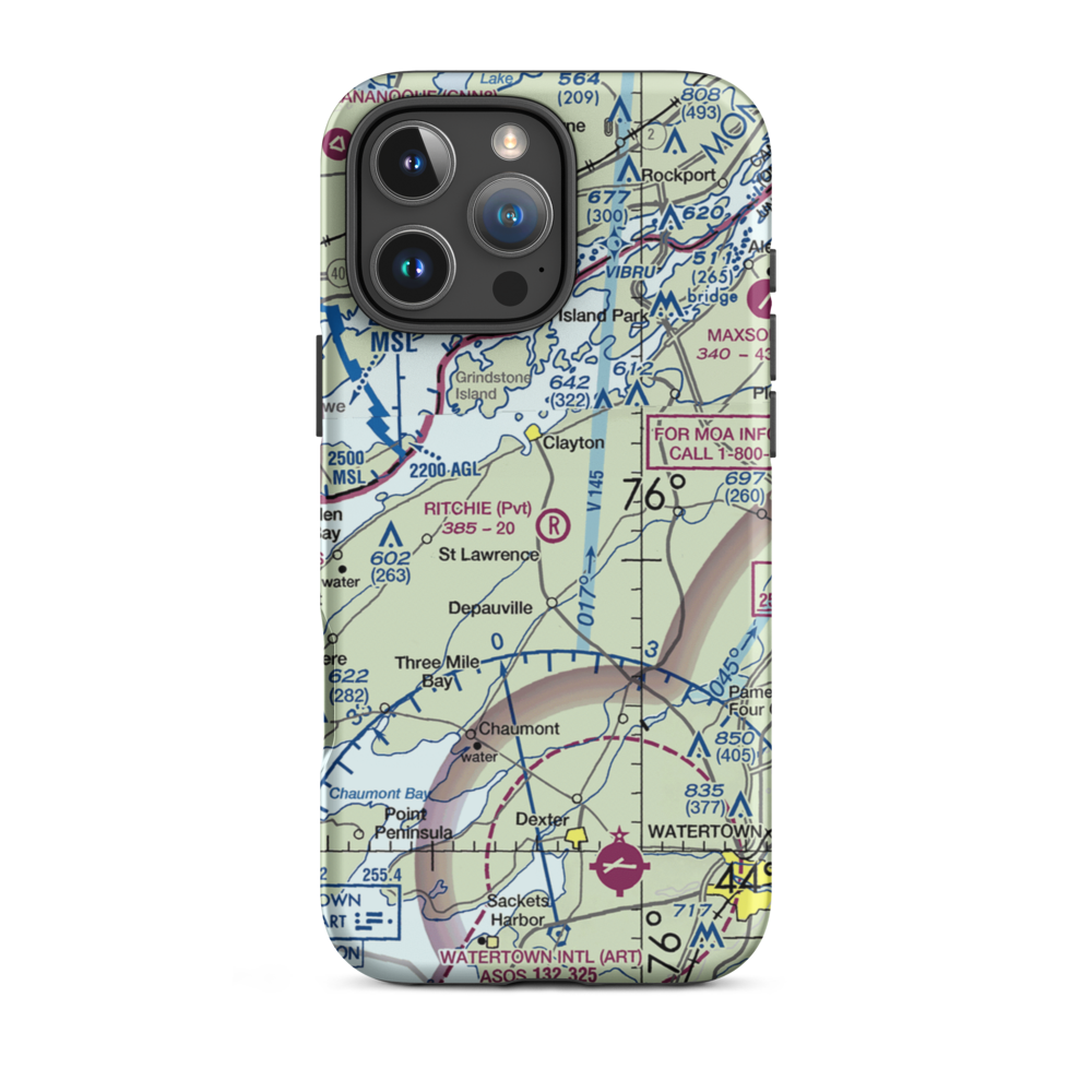 Ritchie Airfield (28NK) VFR Sectional  Tough iPhone Case iPhone 16 Pro Max model shown