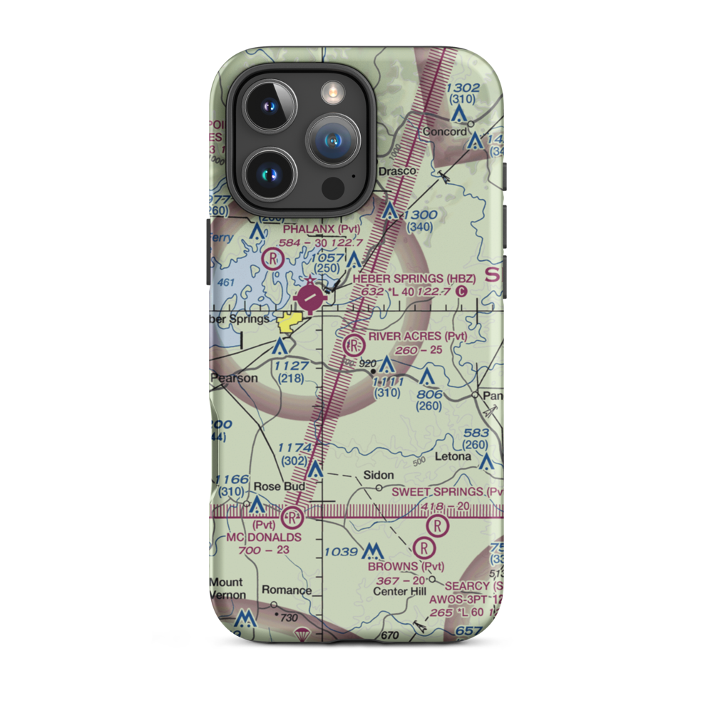 River Acres Airport (3AR8) VFR Sectional  Tough iPhone Case iPhone 16 Pro Max model shown