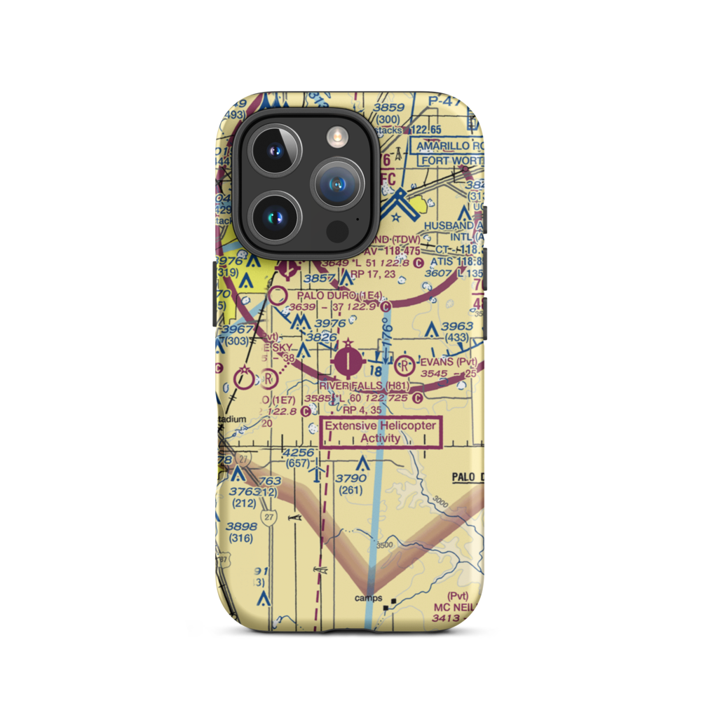 River Falls Airport (H81) VFR Sectional  Tough iPhone Case iPhone 16 Pro model shown