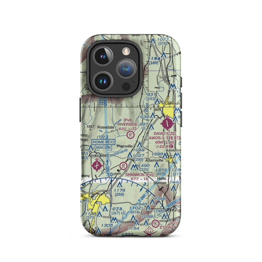 Riverside Airport (22GA) VFR Sectional  Tough iPhone Case iPhone 16 Pro model shown