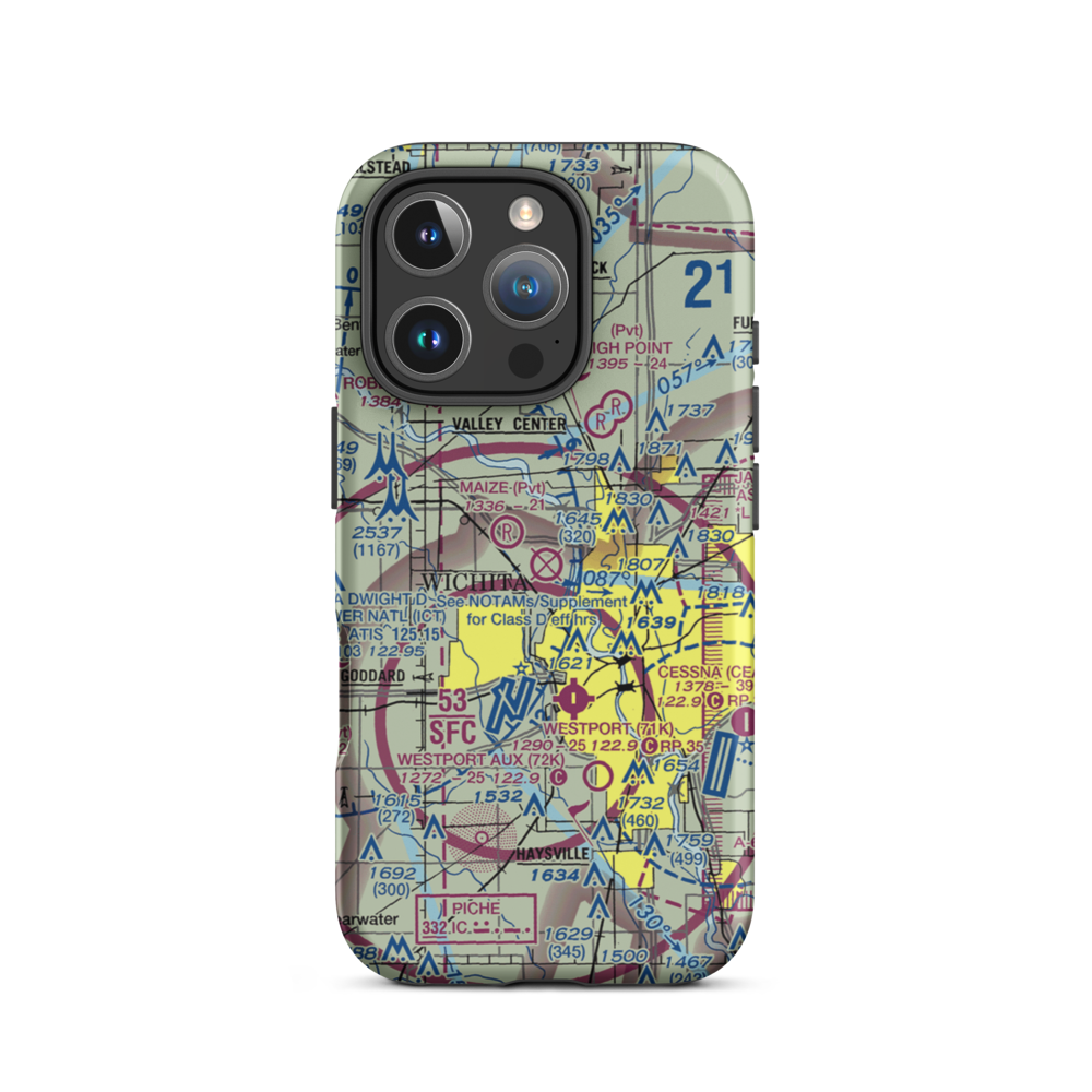 Riverside Airport (K32) VFR Sectional  Tough iPhone Case iPhone 16 Pro model shown