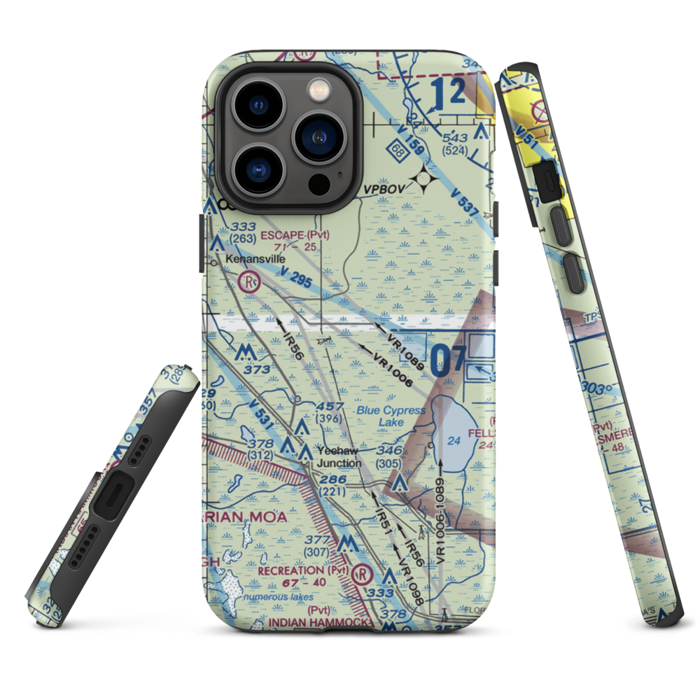 Rlm Farms Airport (FD09) VFR Sectional  Tough iPhone Case iPhone 13 Pro Max model shown