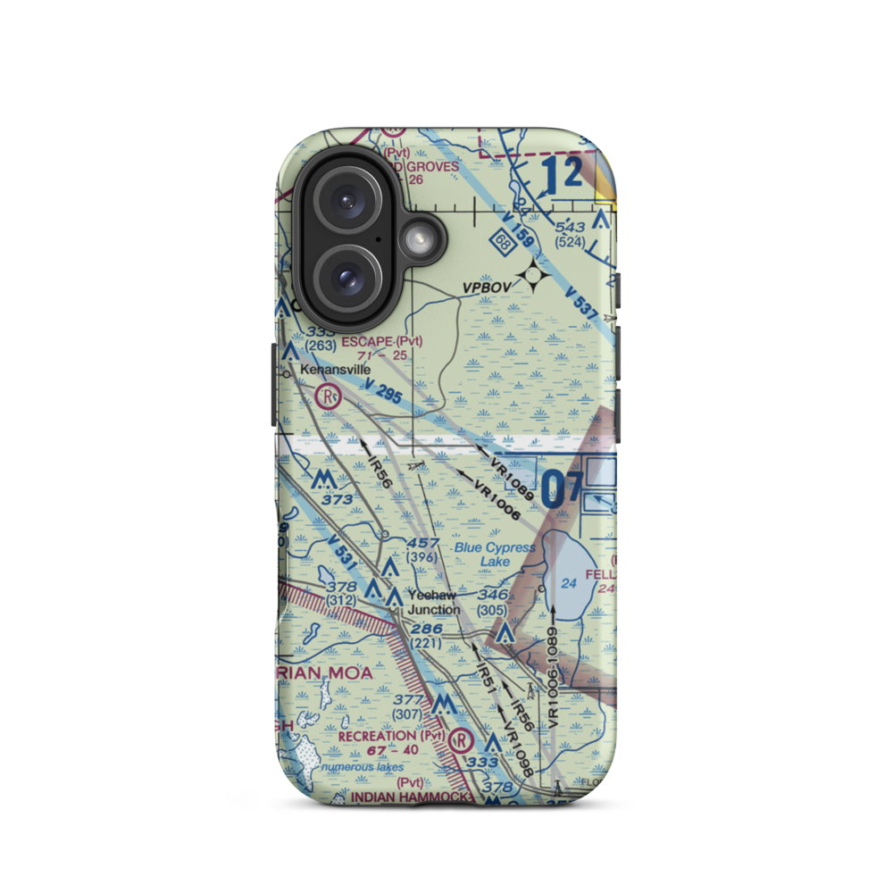Rlm Farms Airport (FD09) VFR Sectional  Tough iPhone Case iPhone 16 model shown