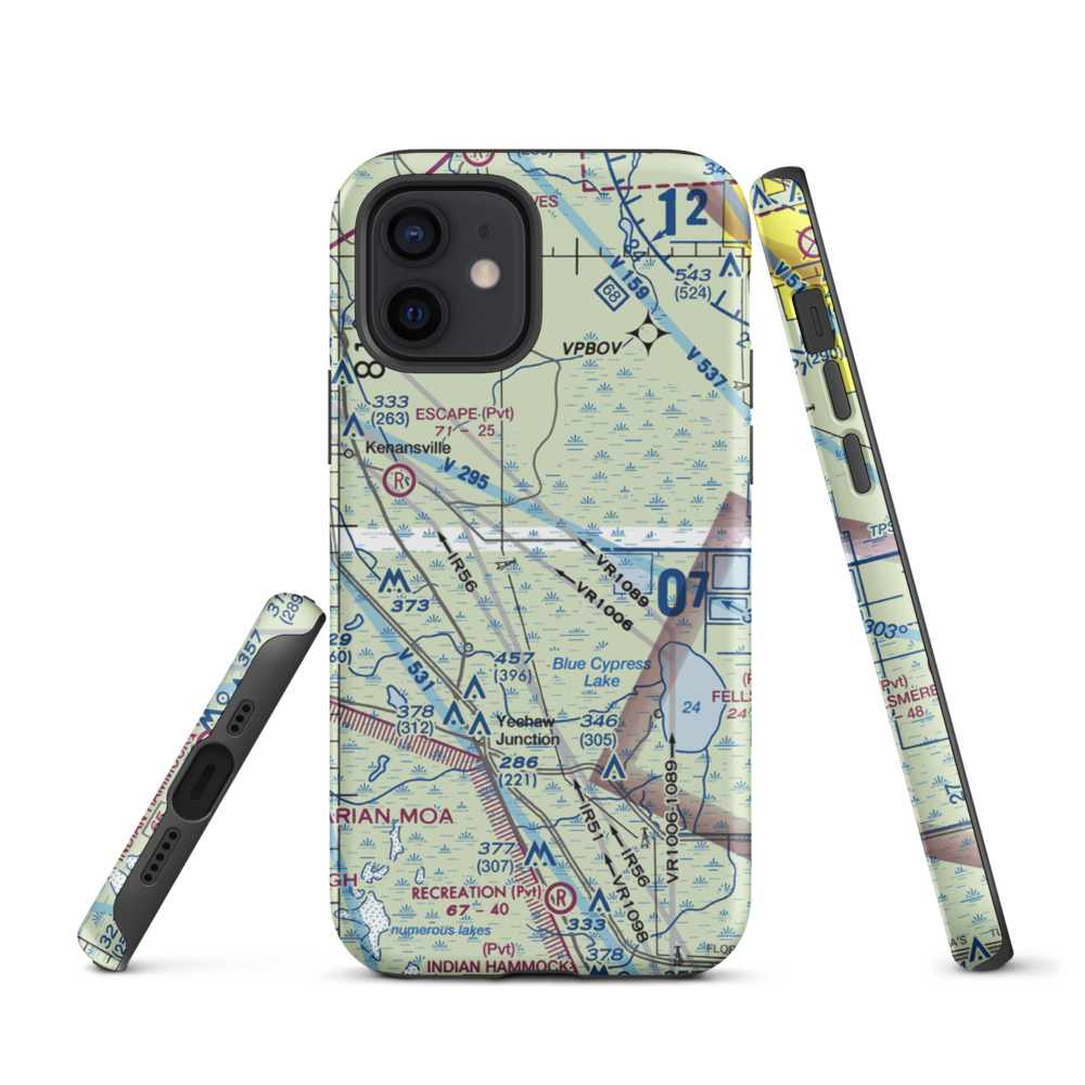 Rlm Farms Airport (FD09) VFR Sectional  Tough iPhone Case iPhone 12 model shown