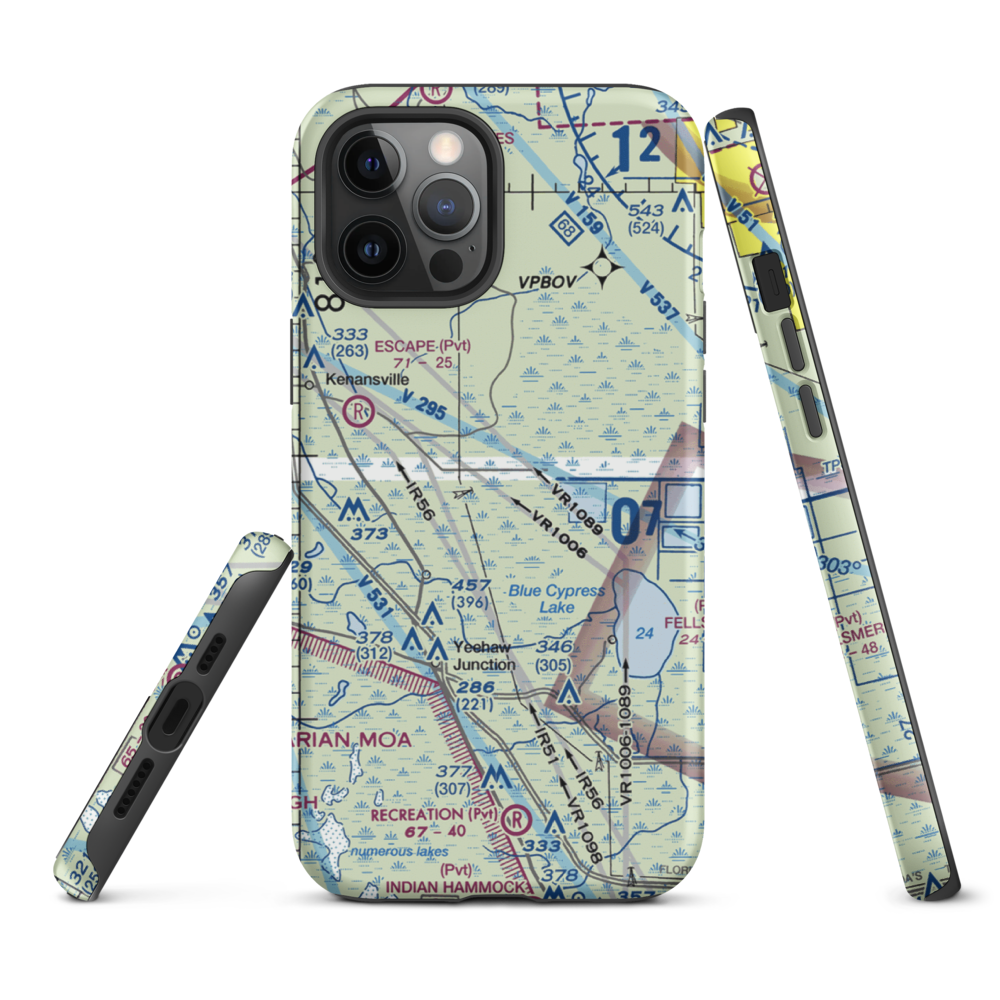 Rlm Farms Airport (FD09) VFR Sectional  Tough iPhone Case iPhone 12 Pro Max model shown