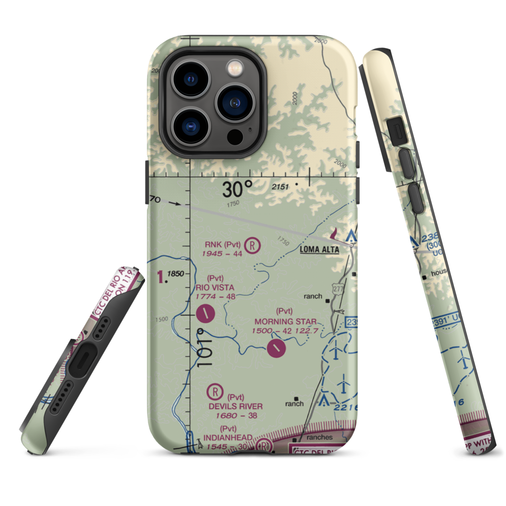 Rnk Ranch Airport (8TS8) VFR Sectional  Tough iPhone Case iPhone 14 Pro Max model shown