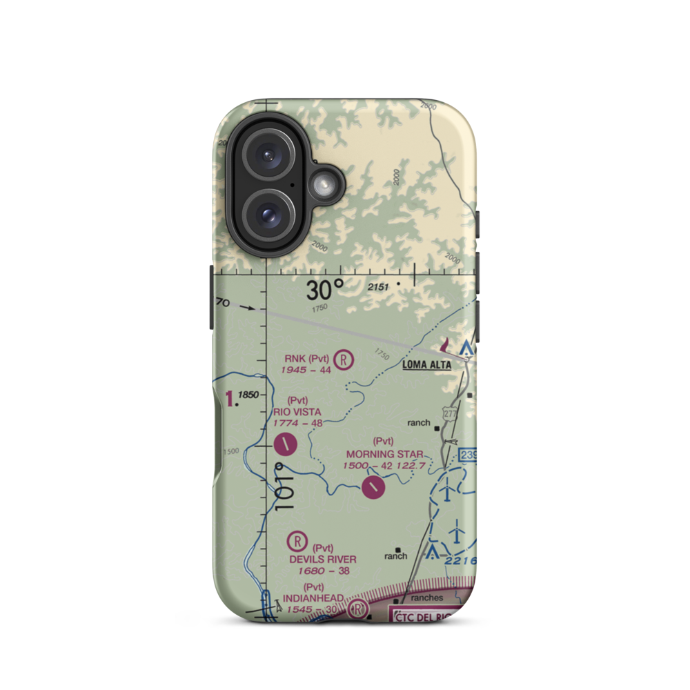 Rnk Ranch Airport (8TS8) VFR Sectional  Tough iPhone Case iPhone 16 model shown