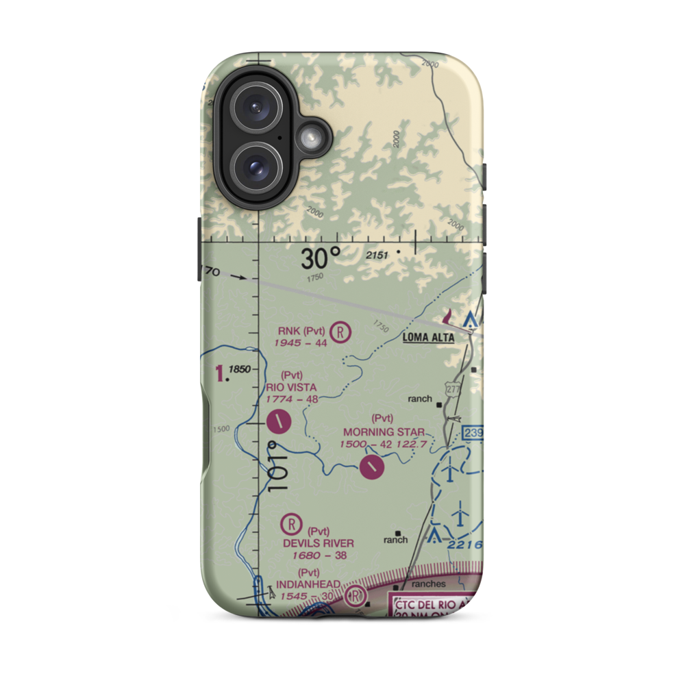 Rnk Ranch Airport (8TS8) VFR Sectional  Tough iPhone Case iPhone 16 Plus model shown