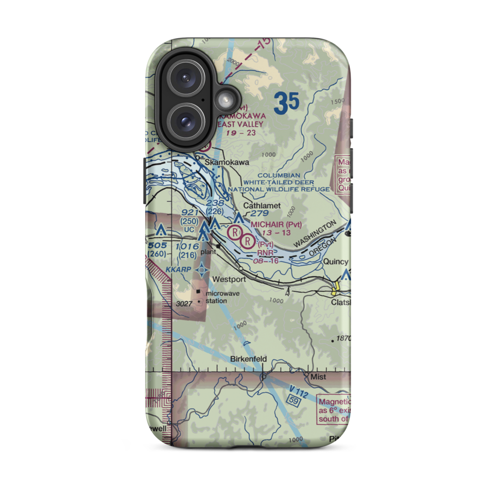 RNR Farms Airport (79WA) VFR Sectional  Tough iPhone Case iPhone 16 Plus model shown