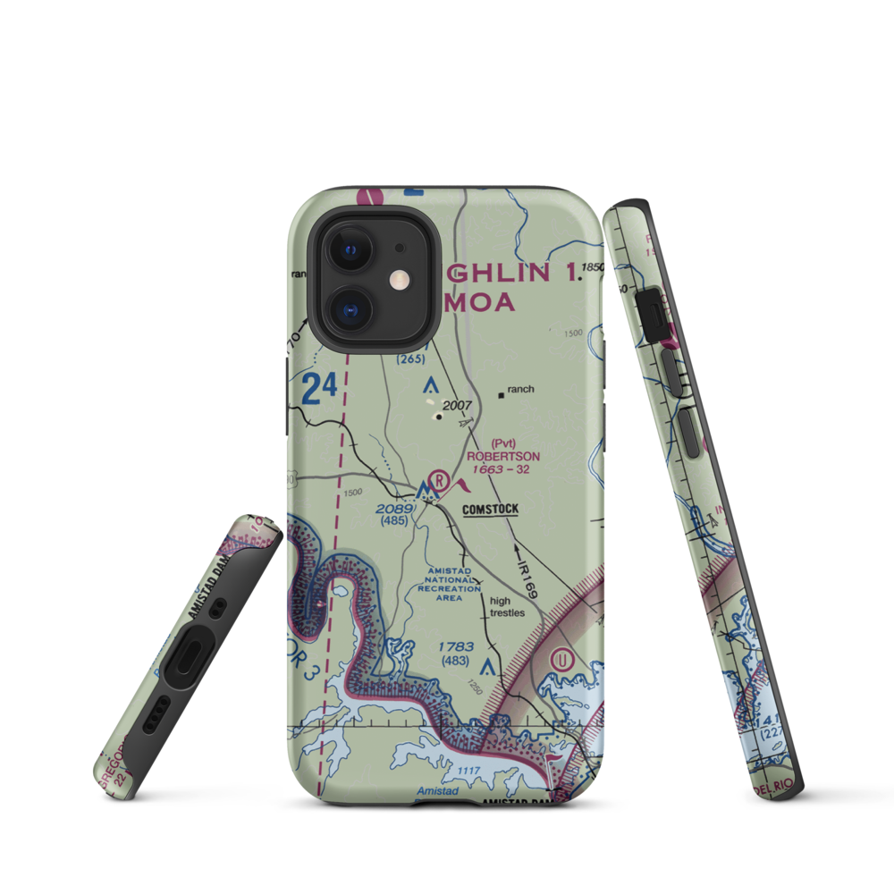 Robertson Ranch Airport (0TE0) VFR Sectional  Tough iPhone Case iPhone 12 mini model shown
