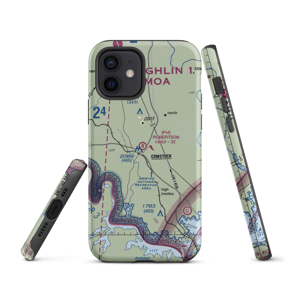 Robertson Ranch Airport (0TE0) VFR Sectional  Tough iPhone Case iPhone 12 model shown