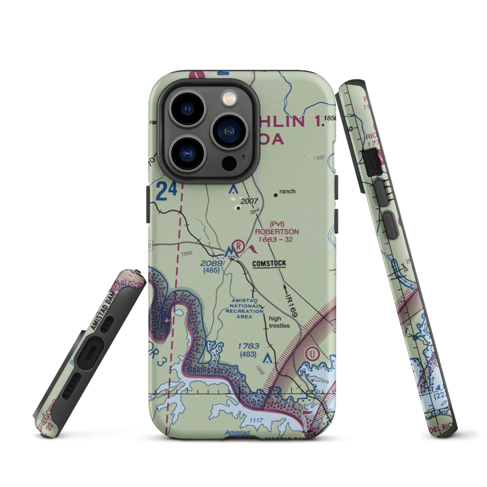 Robertson Ranch Airport (0TE0) VFR Sectional  Tough iPhone Case iPhone 13 Pro model shown