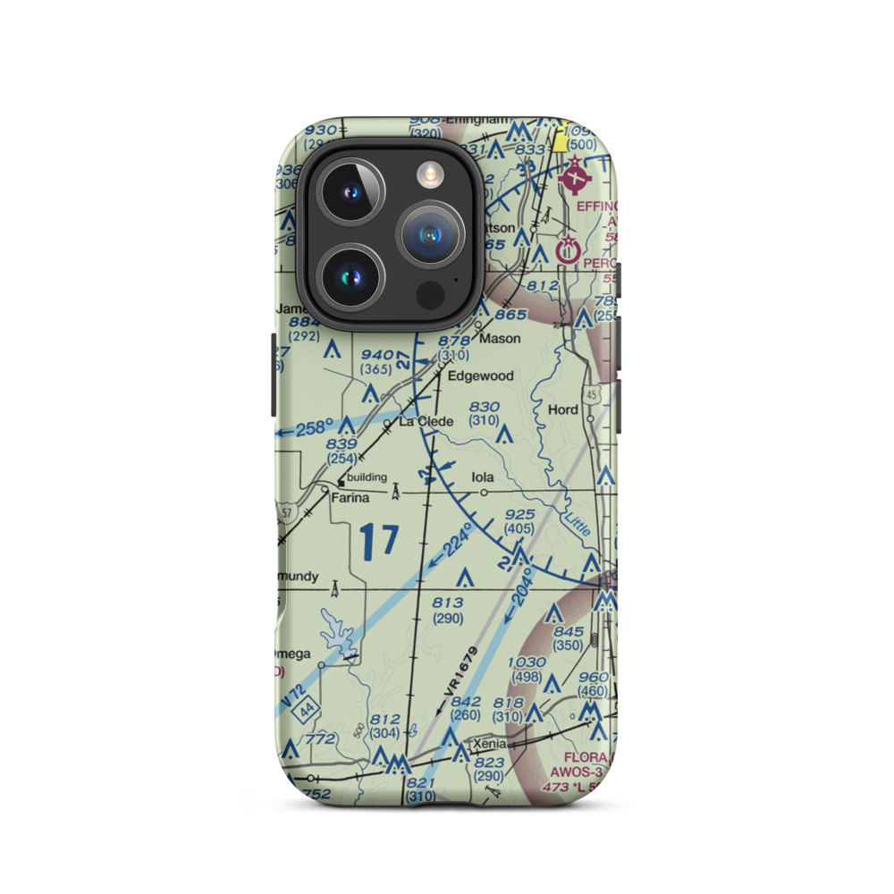 Robertson's Roost Airport (8IL6) VFR Sectional  Tough iPhone Case iPhone 16 Pro model shown