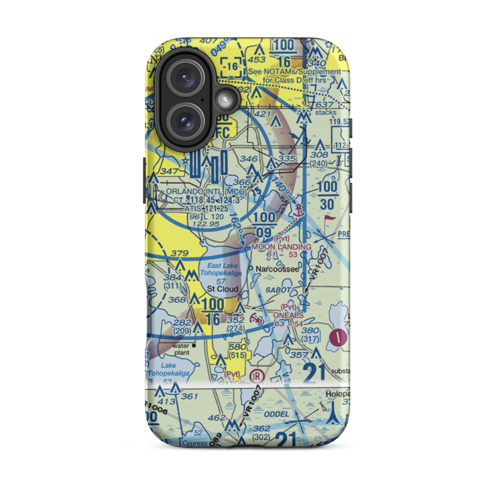 Robinestte Seaplane Base (FA78) VFR Sectional  Tough iPhone Case iPhone 16 Plus model shown