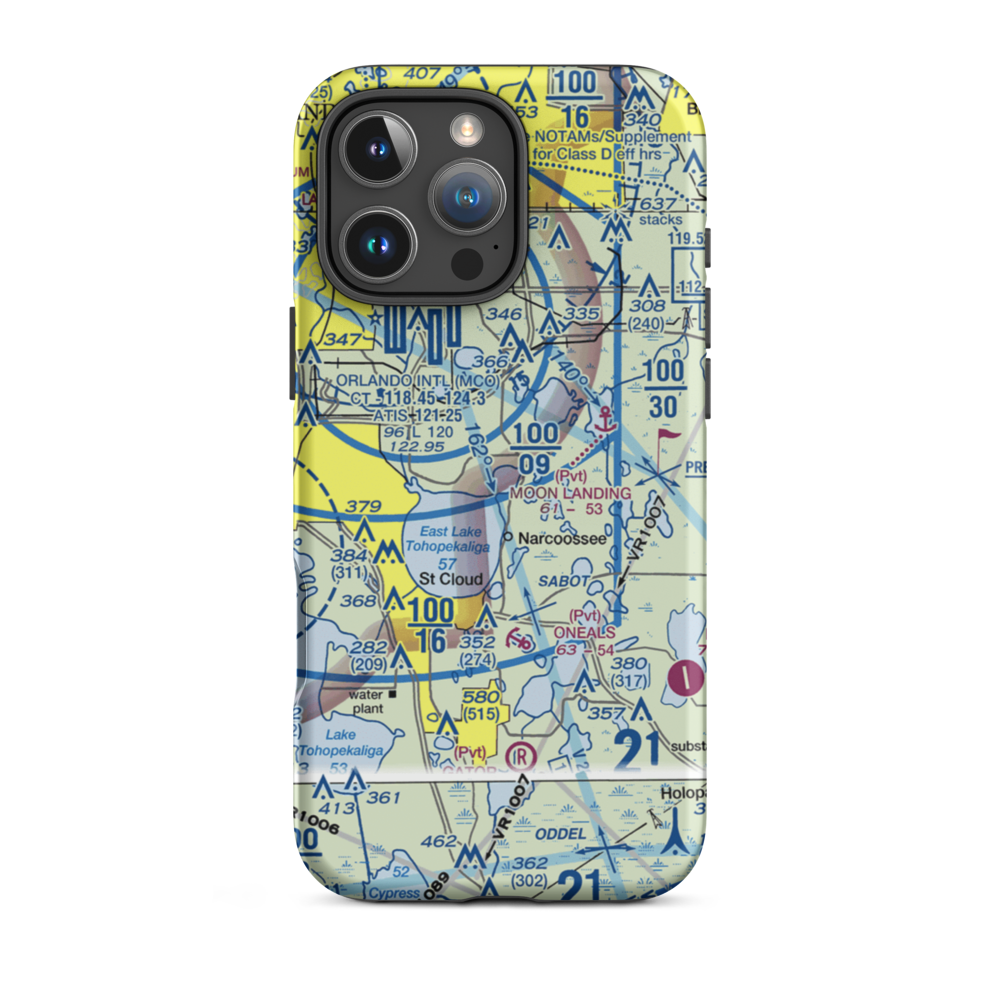 Robinestte Seaplane Base (FA78) VFR Sectional  Tough iPhone Case iPhone 16 Pro Max model shown