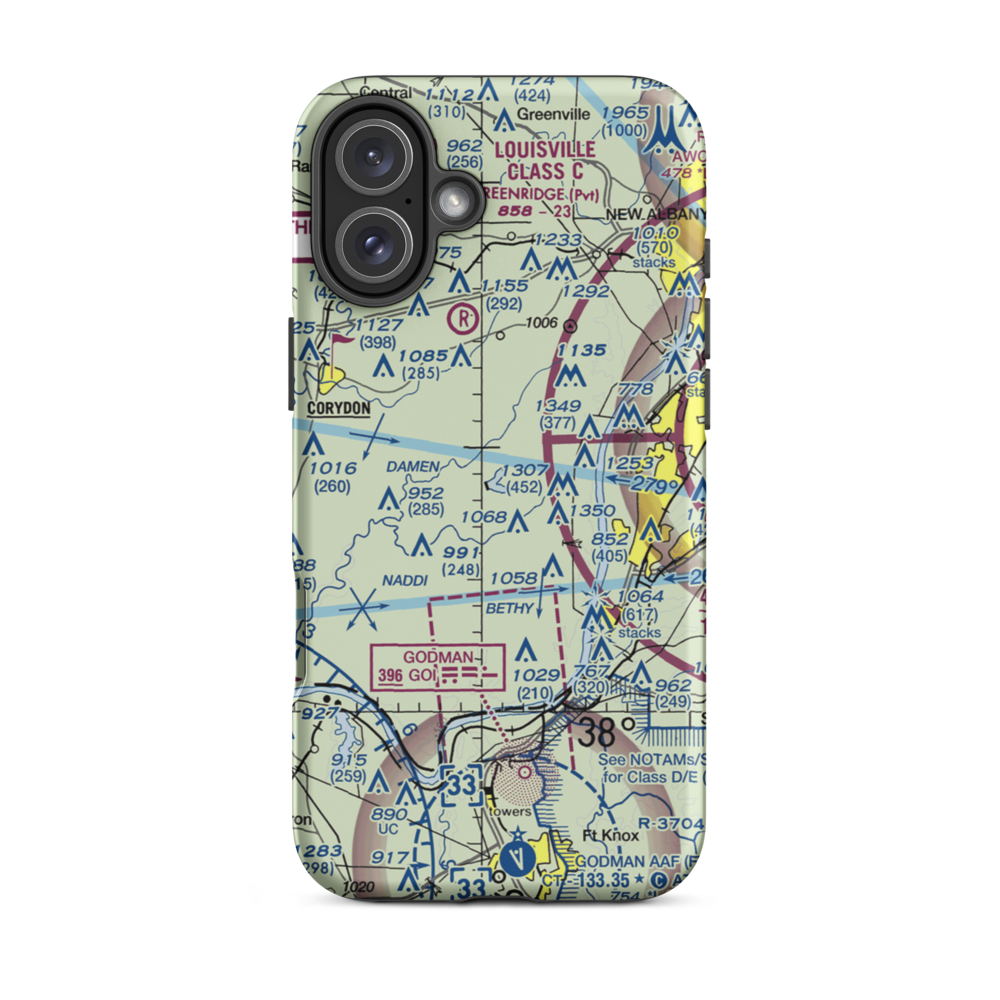 Robinson Airpark (1IN4) VFR Sectional  Tough iPhone Case iPhone 16 Plus model shown