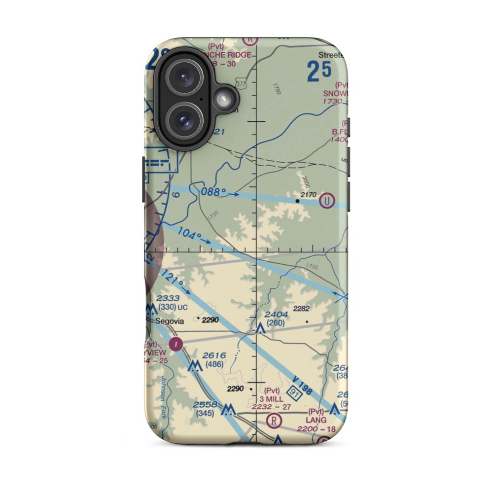 Robinson Ranch Airport (52TE) VFR Sectional  Tough iPhone Case iPhone 16 Plus model shown