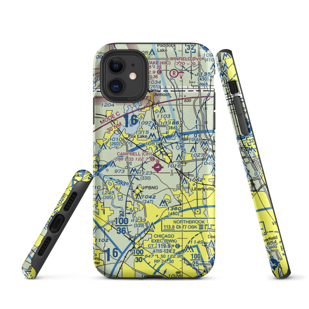 Rockenbach Airport (LL97) VFR Sectional  Tough iPhone Case iPhone 11 model shown