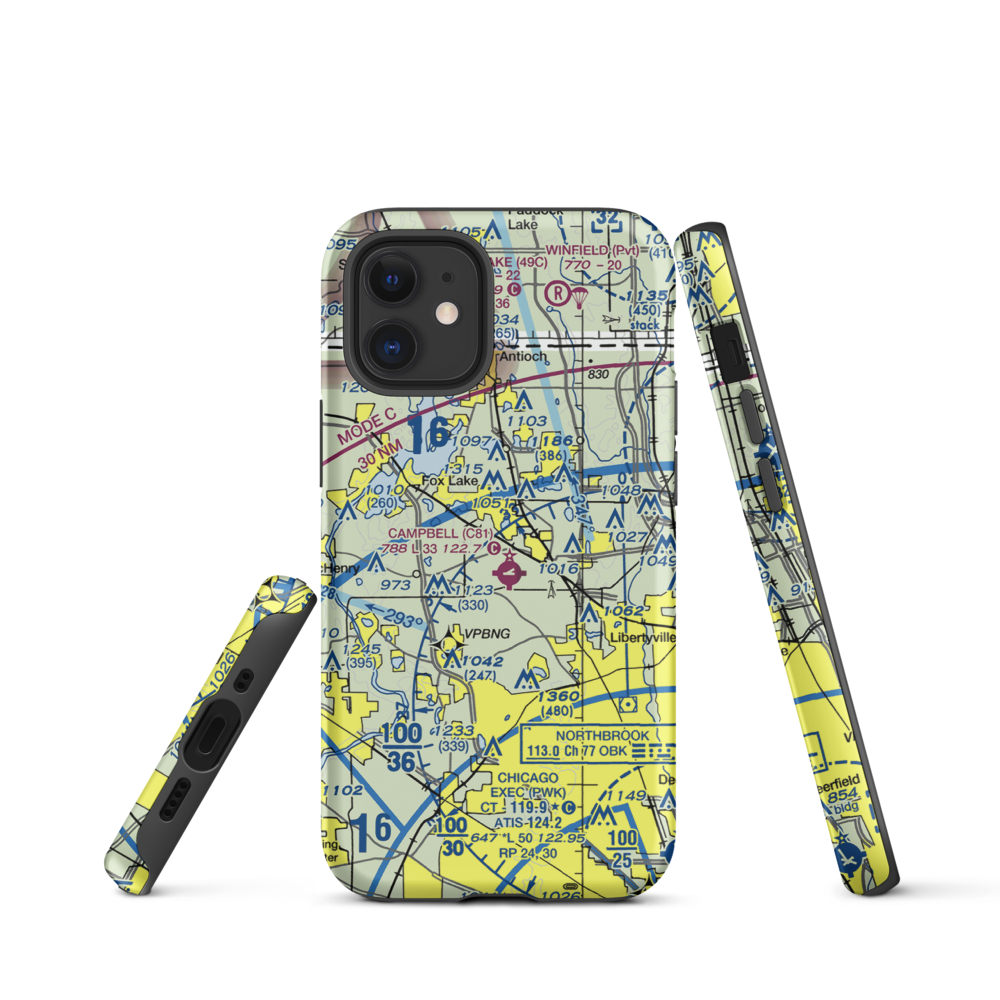 Rockenbach Airport (LL97) VFR Sectional  Tough iPhone Case iPhone 12 mini model shown