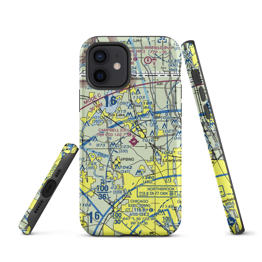 Rockenbach Airport (LL97) VFR Sectional  Tough iPhone Case iPhone 12 model shown
