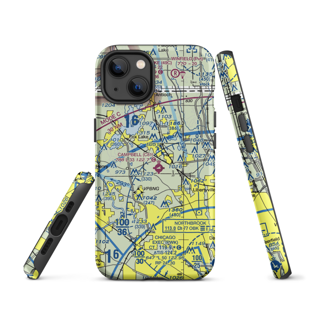 Rockenbach Airport (LL97) VFR Sectional  Tough iPhone Case iPhone 13 model shown