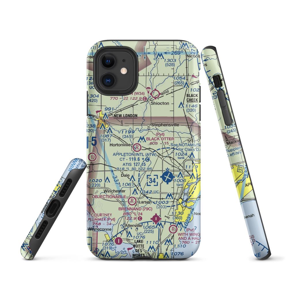 Rocket City Airport (WI22) VFR Sectional  Tough iPhone Case iPhone 11 model shown