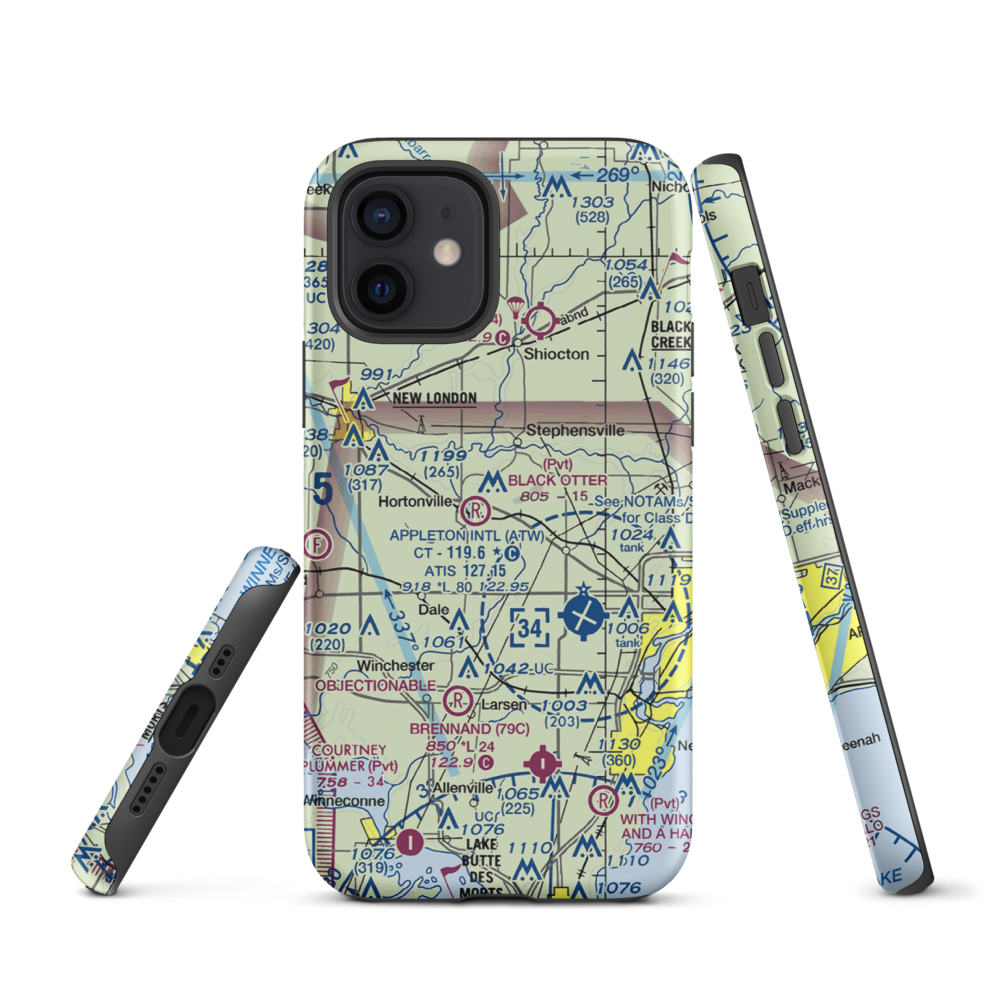 Rocket City Airport (WI22) VFR Sectional  Tough iPhone Case iPhone 12 model shown