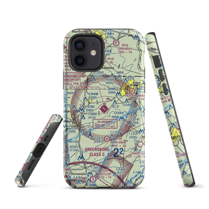 Rockingham County NC Shiloh Airport (SIF) VFR Sectional  Tough iPhone Case