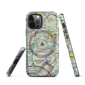 Rockingham County NC Shiloh Airport (SIF) VFR Sectional  Tough iPhone Case