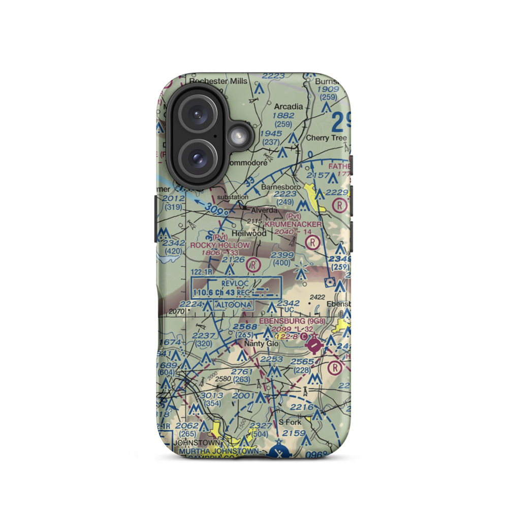 Rocky Hollow Field (PN72) VFR Sectional  Tough iPhone Case iPhone 16 model shown
