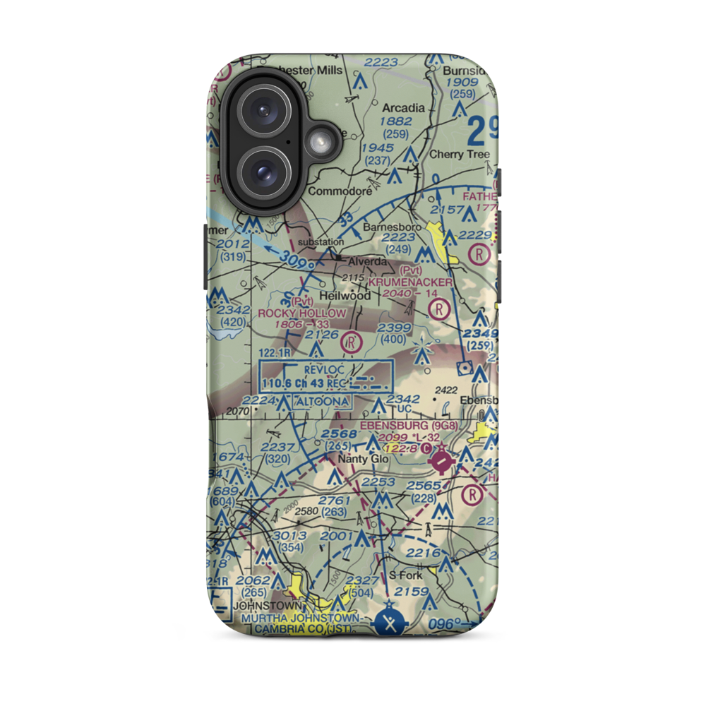 Rocky Hollow Field (PN72) VFR Sectional  Tough iPhone Case iPhone 16 Plus model shown