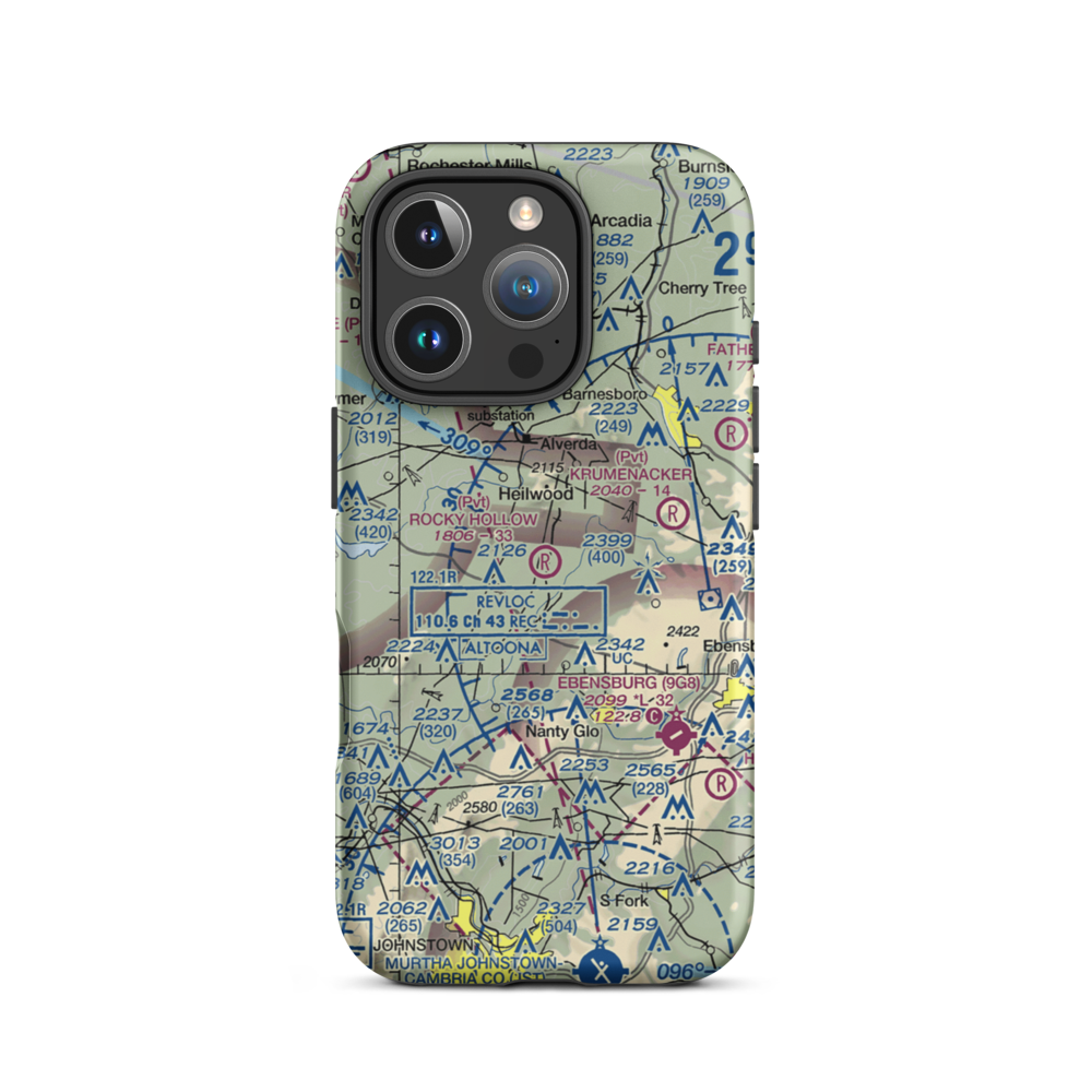 Rocky Hollow Field (PN72) VFR Sectional  Tough iPhone Case iPhone 16 Pro model shown