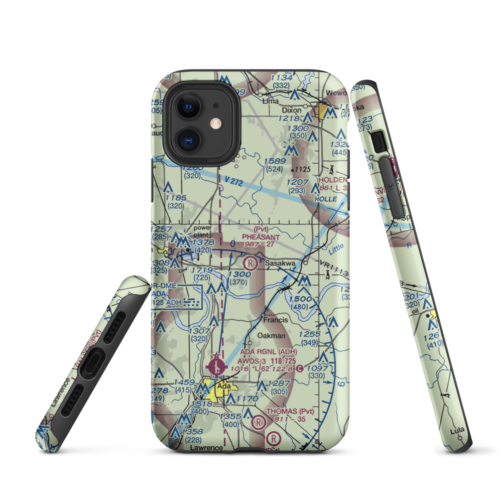 Rocky Point Airport (90OK) VFR Sectional  Tough iPhone Case iPhone 11 model shown