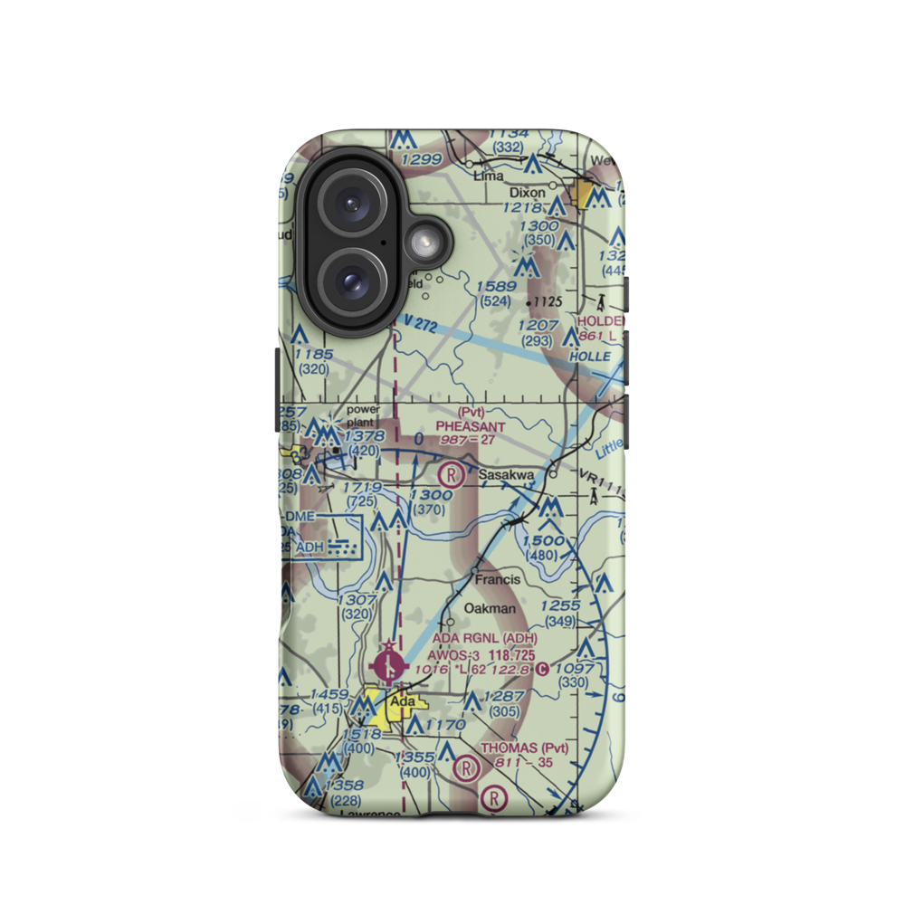 Rocky Point Airport (90OK) VFR Sectional  Tough iPhone Case iPhone 16 model shown