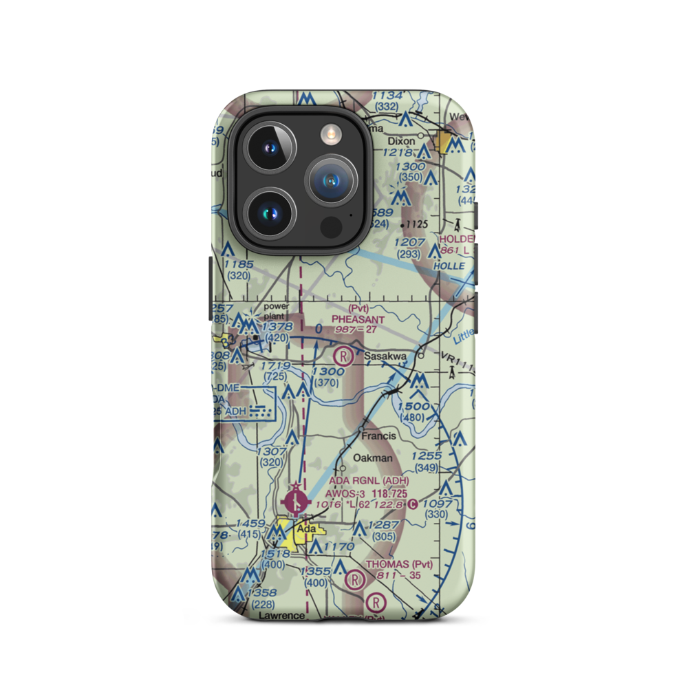 Rocky Point Airport (90OK) VFR Sectional  Tough iPhone Case iPhone 16 Pro model shown