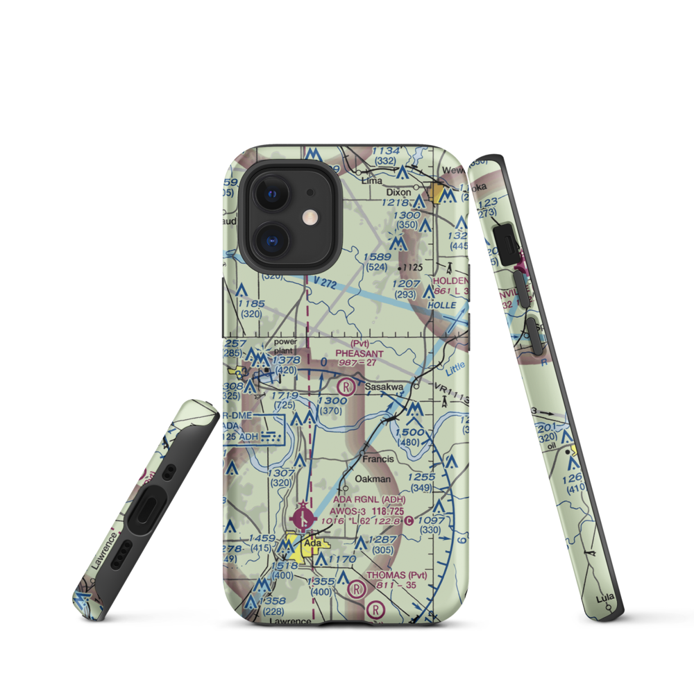 Rocky Point Airport (90OK) VFR Sectional  Tough iPhone Case iPhone 12 mini model shown