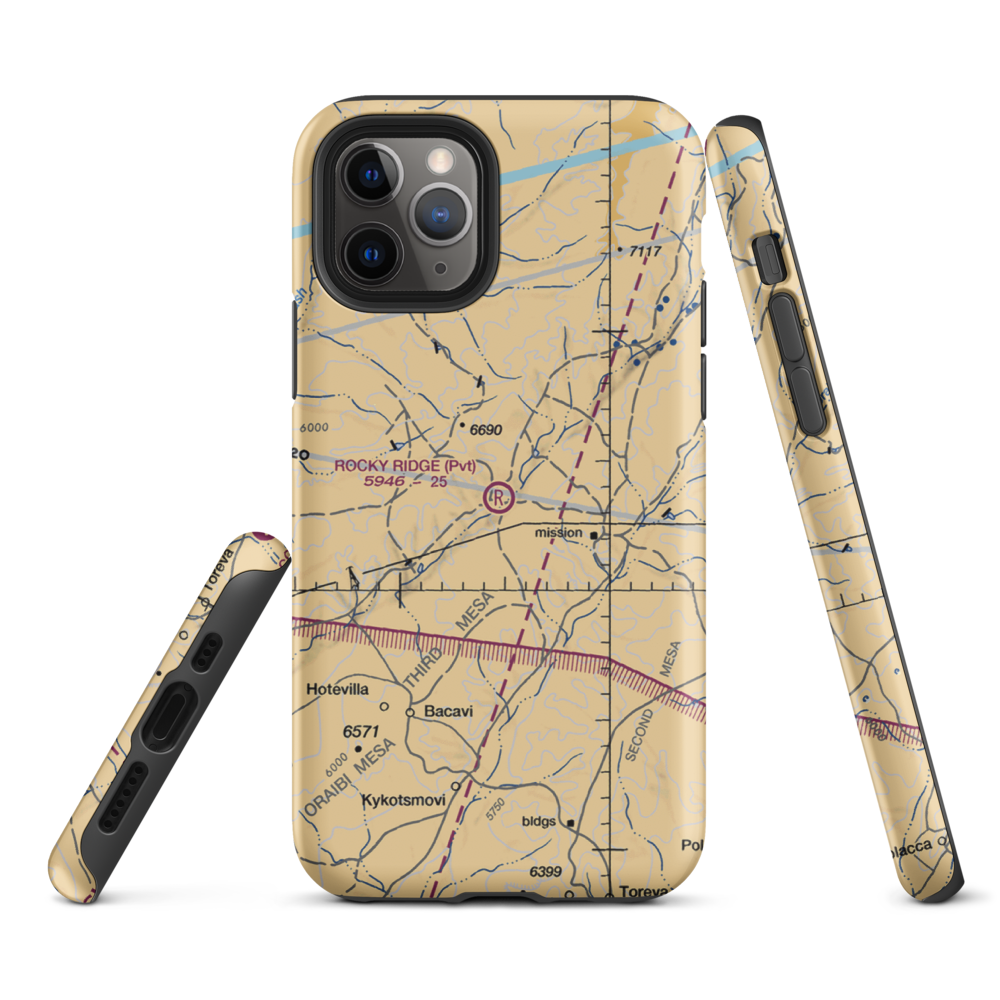 Rocky Ridge Airport (50AZ) VFR Sectional  Tough iPhone Case iPhone 11 Pro model shown