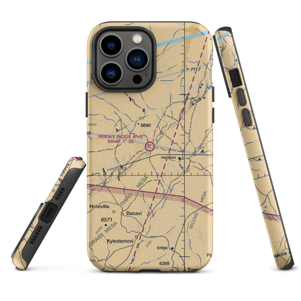 Rocky Ridge Airport (50AZ) VFR Sectional  Tough iPhone Case iPhone 13 Pro Max model shown