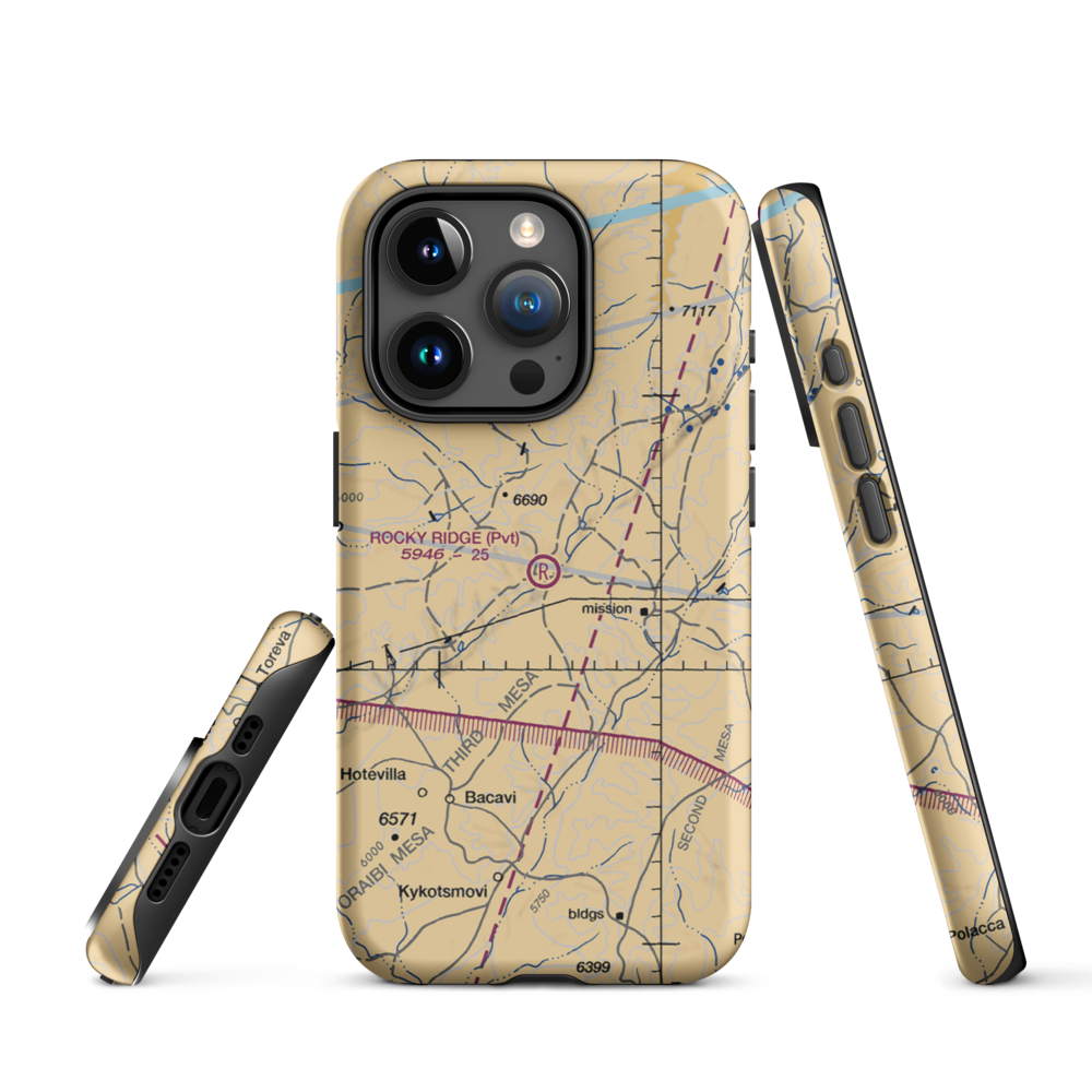 Rocky Ridge Airport (50AZ) VFR Sectional  Tough iPhone Case iPhone 15 Pro model shown