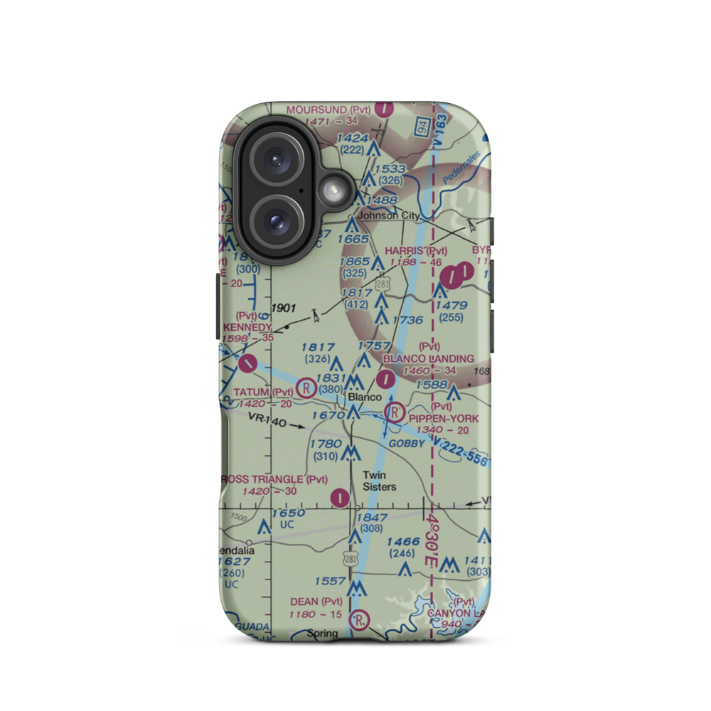 Rocky Top Ranch Airport (TA53) VFR Sectional  Tough iPhone Case iPhone 16 model shown
