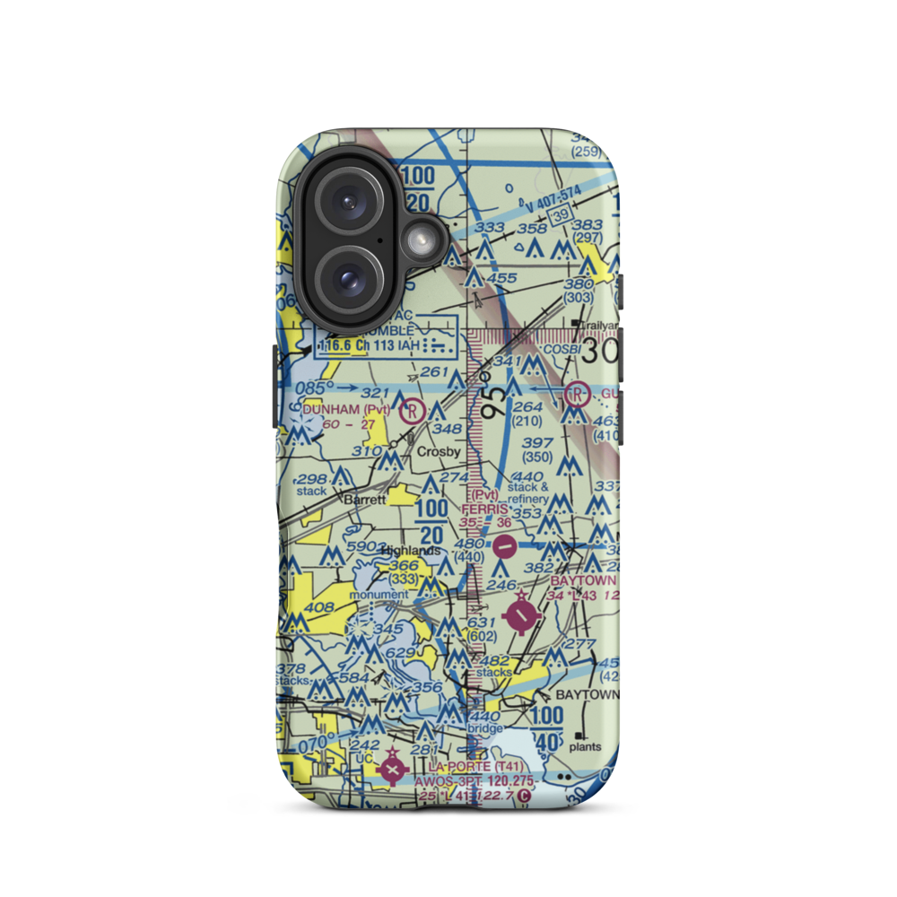 Roeder Airport (49TA) VFR Sectional  Tough iPhone Case iPhone 16 model shown