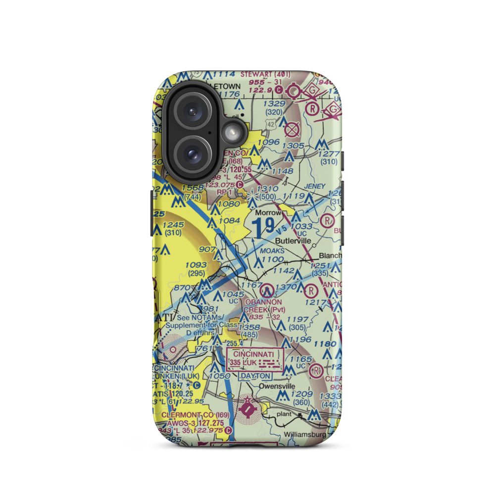 Rohrer Airport (5OI0) VFR Sectional  Tough iPhone Case iPhone 16 model shown