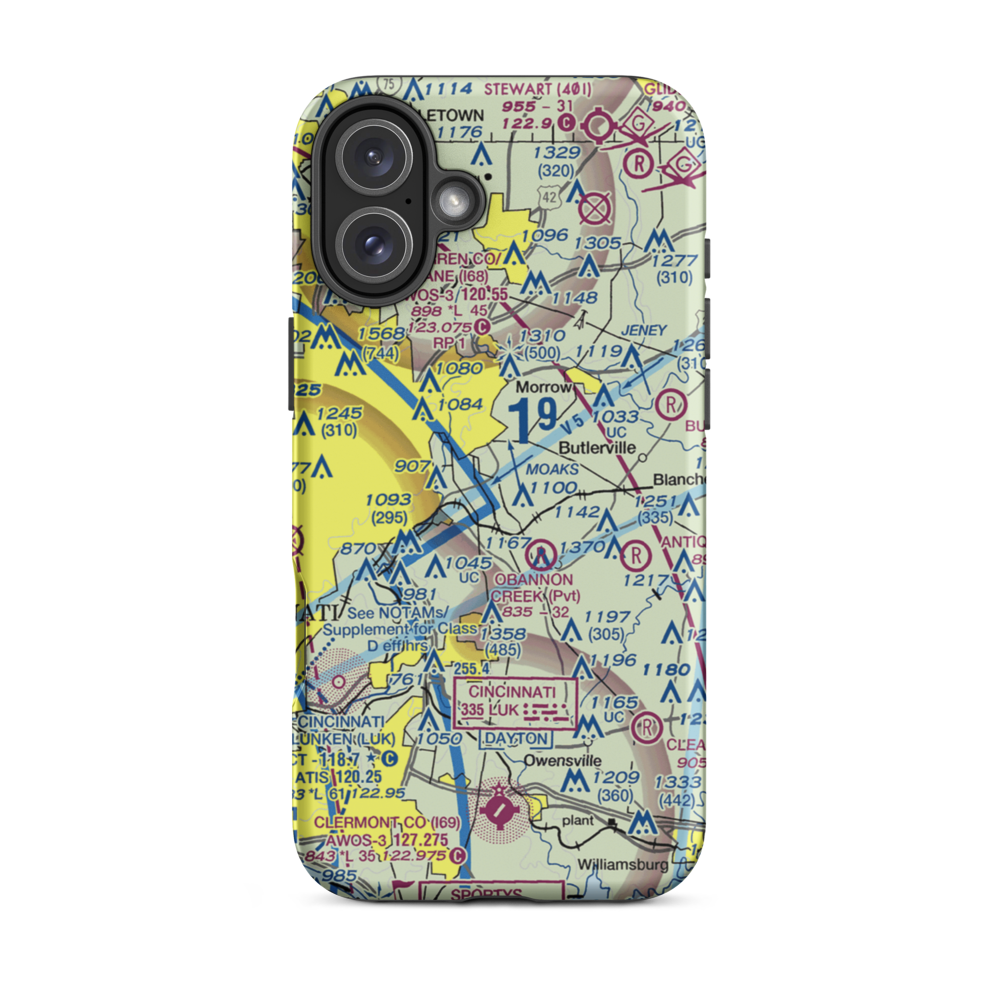 Rohrer Airport (5OI0) VFR Sectional  Tough iPhone Case iPhone 16 Plus model shown
