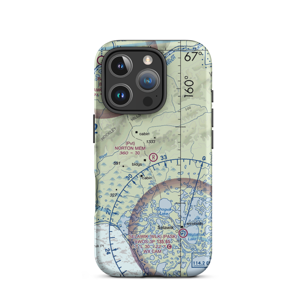 Roland Norton Memorial Airstrip (8AK3) VFR Sectional  Tough iPhone Case iPhone 16 Pro model shown