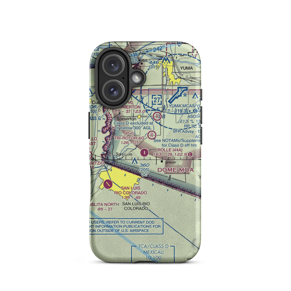 Rolle Airfield (44A) VFR Sectional  Tough iPhone Case iPhone 16 model shown