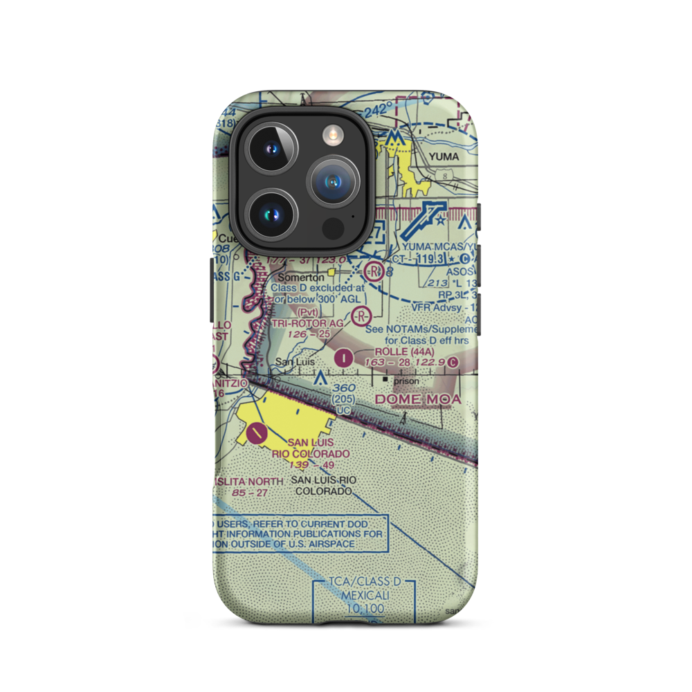 Rolle Airfield (44A) VFR Sectional  Tough iPhone Case iPhone 16 Pro model shown