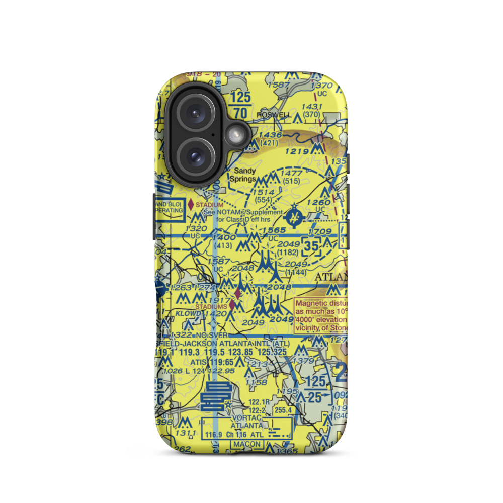 Rollins Airport (GA53) VFR Sectional  Tough iPhone Case iPhone 16 model shown