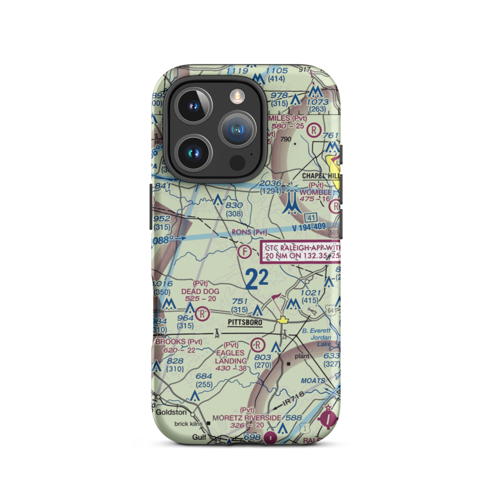 Ron's Ultralight Field (1NC1) VFR Sectional  Tough iPhone Case iPhone 16 Pro model shown