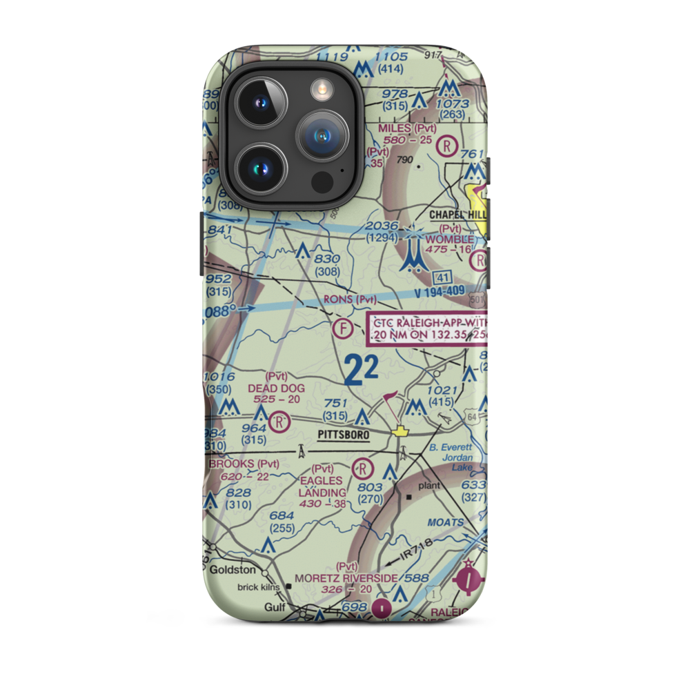 Ron's Ultralight Field (1NC1) VFR Sectional  Tough iPhone Case iPhone 16 Pro Max model shown